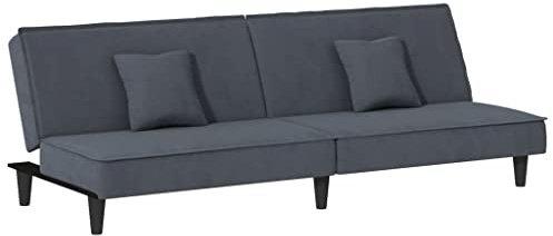 vidaXL Schlafsofa Dunkelgrau Samt