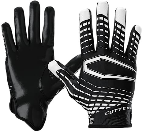 Cutters CG10580-00001-M Rev 5.0 Jugend Receiver Handschuhe, Schwarz, M