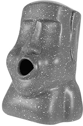 Cabilock Kasten Porträt Der Osterinsel Moai-statuen Handtuchspender Taschentuchhalter Für Den Schreibtisch Osterinsel-Statue Toilettenpapierabdeckung Harz Serviette Klopapierhalterung