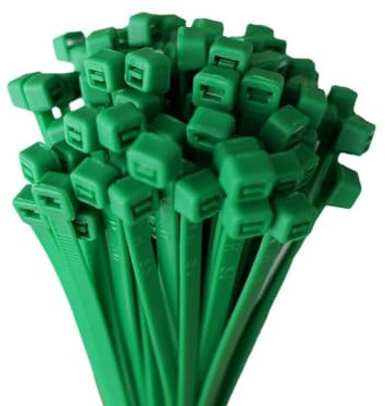HORZEFIX Fascette stringicavo 100 pezzi verde lungo resistente ai raggi UV fascette universali 2,5|3,6|4,8|7,6 larghezza (3,6 x 140 mm)