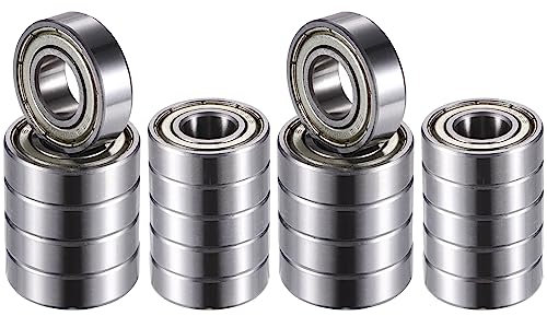A ABSOPRO 20 Stück Rillenkugellager Rillen Kugellager Ersatz 699ZZ 9x20x6mm Silberton