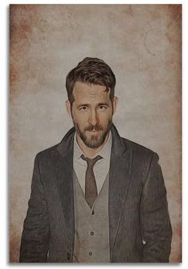 VZRSQZK Ryan Reynolds Schauspieler-Poster, dekoratives Gemälde, Leinwand-Wandposter und Kunstdruck, modernes Familienschlafzimmer-Dekor-Poster, 20 x 30 cm
