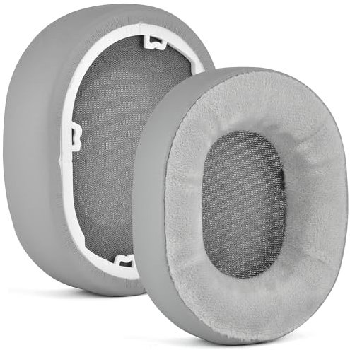 Yaowanguan Ersatz-Ohrpolster für Corsair HS65/HS55/HS55 Pro Gaming Headset,HS65/HS55/HS55 Pro Protein Leder & Velours Ohrpolster/Kappen/Bezüge(Grau)