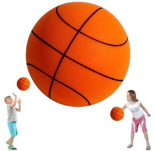 badaren Silent Basketball, Lautloser Basketball, Leiser Basketball, Silence Basketball, Silent Basketball 24cm, Soft Basketball Indoor Basketball für Training, Schaumstoffball für Kinder ab 7 Jahren