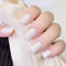 Ceboic Semi Cured Gel Nail Stickers, 20Pcs Gel Nail Strips Solid Color Self-Adhesive Gel Nail Polish Wraps Long-Lasting Waterproof Nail Art Stickers Set, Easy to Apply & Remove (Milk White)