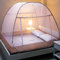 Moskitonetz Bett, Faltbares Moskitonetz Bett, Tragbares Moskitonetz Reise, Doppeltür Pop up Moskitonetz, Großes Moskitonetz Bett für Schlafzimmer, Outdoor, Camping, Picknick (Braun, 200x180x150 cm)