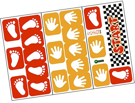 HEMOTON 3stücke Fußabdruck-aufkleber Cartoon Boden Für Wand Für Innen Außen Kinderzimmer Klassenzimmer