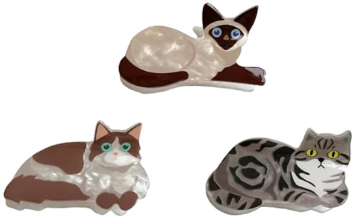 Haarklammer mit Cartoon-Katzen/Hunden, Zöpfe, Pferdeschwanz, Damen, Hautpflege, elegant, Hochzeit, Party, Styling, Haarklammer für Haar, große Kiefer-Clip für Haare, bunte Haarklammer für Haarvielfalt