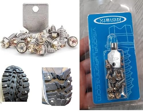 Vision Fly Fishing Clavos Tungsteno para Botas de Vader [20 Piezas + Llave]
