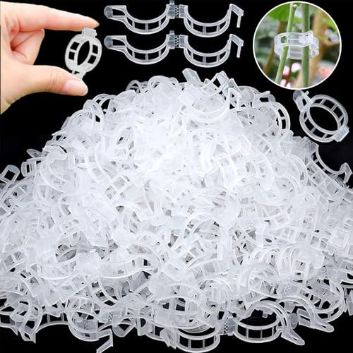 AhLmA 300 Stück Pflanzenclips Rankhilfen für Kletterpflanzen Tomatenhaken Klammern für Pflanzen Clips zum Befestigen von Pflanzen Geeignet für Obst und Gemüse, Pflanzenstängel, kleine Bäume usw