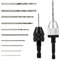 Giantree Keyless Drill Chuck Bit, 2Pcs Chuck Adapter with 10Pcs Drills, 1/4 Inch Hex Shank Fast Change Converter Extension Screwdriver Adapter for Impact Tool Attachment