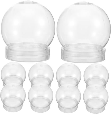 RORPOIR 20 STK Schneekugel Selber Machen Schneekugel Zum Basteln Leere, Befüllbare, Schneekugel Partybevorzugungskuppel Bausatz Leere DIY- Schneekugelglas Plastik