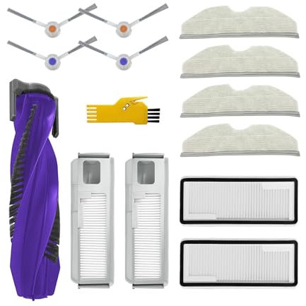 aotengou Zubehör für NARWAL Freo X Plus Roboter Staubsauger Ersatzteile 13 Packungen 1 Hauptbürste, 2 Filter, 4 Seitenbürsten, 4 Mop Tücher, 2 Staubbeutel