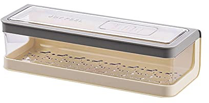 Qerwsdty Caja para guardar cubiertos, para cocina, vajilla, jaula, cubertería, almacenamiento de platos con tapa