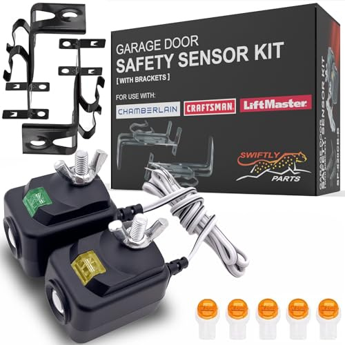 Chamberlain 820CB Garage Door Opener Safety Sensor with Bracket for Liftmaster 041-0136 Craftsman Electric Infrared Photo Eye Replacement Sensor Kit