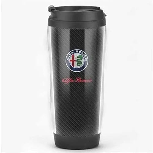 DYBHSD Auto Thermobecher für Alfa Romeo 166, Auto-Kaffeetasse Kaffeebecher Vakuum Isolierbecher Doppelwandiger Edelstahl Autoteile,D