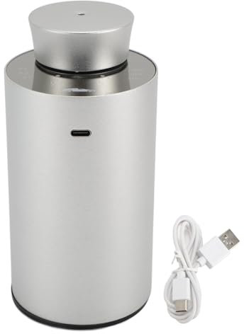 TOPINCN Auto Diffusor für ätherische Öle, Tragbarer Mini Nebelbefeuchter, Einstellbare Duftintensität, Modernes Design, Lufterfrischer Diffusor (Silver)