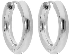 Qudo Creolen ANETO big 20mm Ohrringe aus Edelstahl (silber)