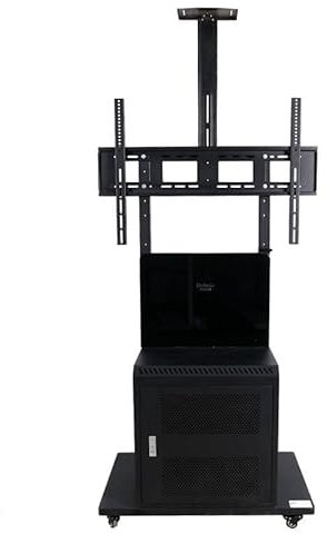 WENWENLEE Supporto TV Universale moveTV Supporto Mobile Adatto per TV da 42-86 Pollici con mobiletto per conferenze didattiche Supporto TV Integrato Carrello da Pavimento,