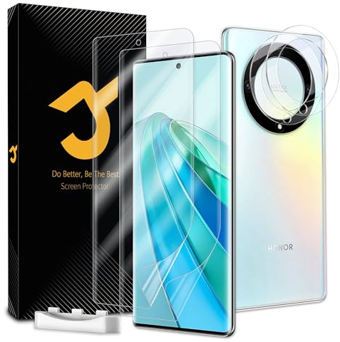 JZG 2 x pour Protection écran Honor Magic 5 Lite [Non-verre], 2 x Verre Trempé d'objectif, Sans bulles, Facile à installer, Ultra-HD