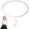 OUDQFCJ Cintura con Strass Brillantini Glitter per Donna, Cintura a Catena in Cristallo per Vita, Elegante per Abito da Sera (Argento)