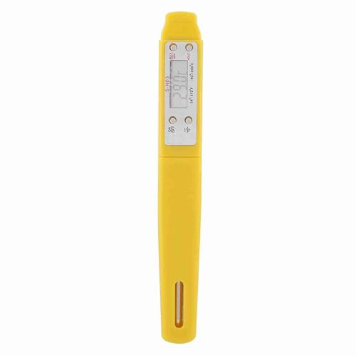 Digital Food Thermometer Instant Reading Kitchen Cooking BBQ Meat Probe Yellow for Multiple Usage (Yellow)