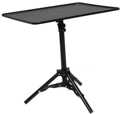Mobestech Adjustable Projector Tripod Stand with Shelf Compact Laptop Floor Stand for Small Spaces Stable and Projection Mount for Outdoor and Indoor Use Easy Assembly