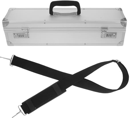 Générique Étui à Couteaux de Chef Rigide en Aluminium 8 Emplacements avec Serrure à Combinaison, Mallette Argentée pour Rangement Sécurisé Cuisine et Voyage, Organisateur Professionnel