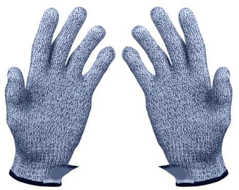 LUDHEP Schnittfeste Handschuhe, 1 Paar, lebensmittelechte Schnittschutzhandschuhe, Schnitzhandschuhe, für Küche, Garten, Schneiden & Holzarbeiten, Rechts- und Linkshänder, Geeignet für 7-9 Jährige
