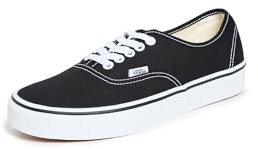 Vans Unisex Authentic Unisex Sneakers, Black/White, 16.5 US Women/15 US Men