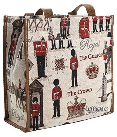 Signare Tapisserie Einkaufstasche, Shopper, Tragetasche, Shopper Damen Groß, Umhängetasche Damen mit Farbmuster Designs (königliche Wache)