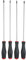 DEKTON DT65213 Long Bar 250mm Torx Screwdriver Set, Black/Red, Set of 4 Piece