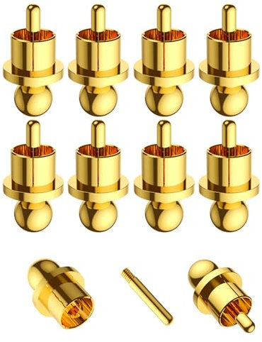 VIBORG Audio 100 x Noise Stopper vergoldet Kupfer Kappe Staub Displayschutzfolie RCA PLUG Kappen