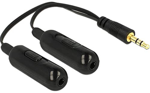 DELOCK 0.19M, 3.5MM/2X3.5MM CABLE DE AUDIO 0,19 M 3,5MM 2 X 3,5MM NEGRO