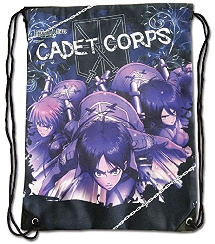 Attack on Titan Group Tasche mit Kordelzug, Marineblau