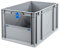 aidB Eurobox NextGen Insight Cover blau, 600x400x320 mm, Cover hoch, robuste Regalbox mit Entnahmeöffnung, stapelbare Kunststoffkiste, ideal für die Industrie, 1St