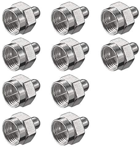 10 Stück F-Abschlusswiderstand 75 Ohm F-Aufdrehstecker TV SAT Antenne LNB F Anschluss