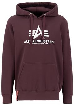 Alpha Industries Herren Basic Hoody, Deep Maroon, XXL