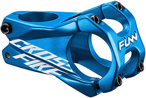 Funn Crossfire Mountainbike Vorbau mit 35mm Lenkerklemmung - Langlebiger und Leichter Legierungs-Vorbau für Mountainbike und BMX-Bike, Länge 50mm Vorbau (Blau)