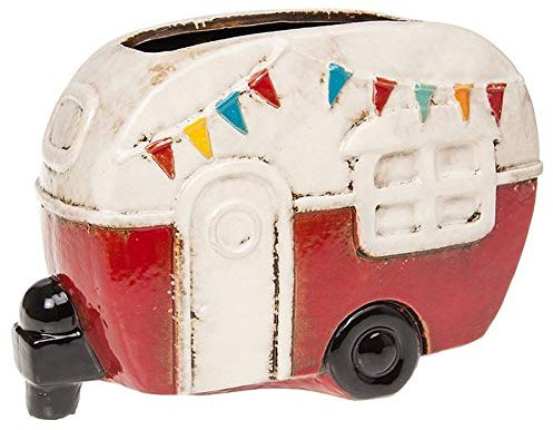 Village Pottery Caravan Planter Plant Pot Flower Pot Red