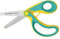 Westcott E-22003 00 Ergo JR. Lefty - ergonomische Kinderschere für Linkshänder, 5, 3 cm Stahlklinge, Softgrip Griff, grün/gelb, 13, 3 cm