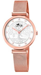 LOTUS Reloj Mujer 18710/1 Bliss Caja de Acero Inoxidable 316l Rosa Correa de Acero Inoxidable 316l Dorado