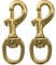 aufodara 2er Stark Groß Messing Haken Hundeleinen Schwenker Karabiner mit Federhaken (2#)
