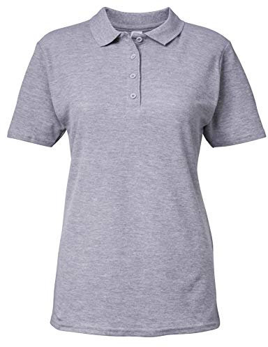 Gildan 64800L Ladies Softstyle Double Pique Polo Shirt, Sport Grey, X-Large