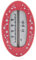 Reer Baby-Thermometer für die Badewanne mit süßem Unterwasserwelt-Motiv, kindersicheres Bade-Thermometer - Rot