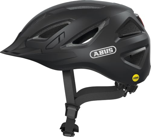 ABUS Stadthelm Urban-I 3.0 MIPS - Fahrradhelm mit Aufprallschutz, Rücklicht, Schirm und Magnetverschluss - für Damen und Herren