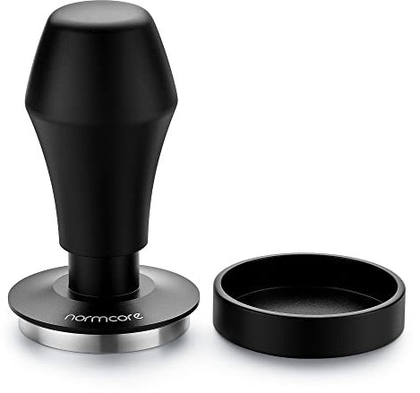 Normcore Kaffee Tamper 58.5mm- Kaffeemehlpresser – stilvoller Espresso-Stempel als Barista Tamper-Set, Anpressdruck kalibriert | - 15lb / 25lb /30lbs Anpressdruck - Aluminiumgriff Matte