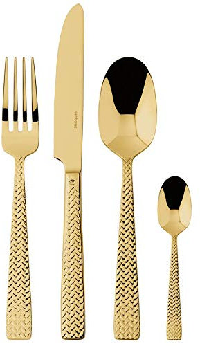 SAMBONET - Servizio 24 Pz Monoblocco Cortina Pvd Gold