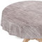 Tischdecke abwaschbar Wachstuch Wachstuchtischdecke Gartentischdecke Leinen-Optik Pflegeleicht Wasserabweisend 100 x 100 cm (Rund) Grau Schnittkante