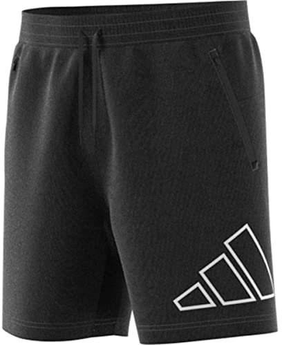 adidas Pantaloncini da uomo TI 3BAR (1/2), Nero, XS